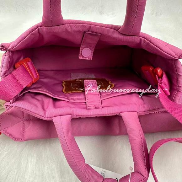 Coach Coachtopia Loop Mini Tote Crossbody In Bright Magenta CT385 NWT Rainbow - Picture 6 of 9